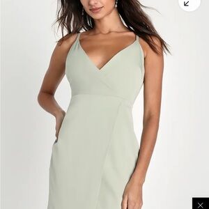 Lulu's Sage Sleeveless Dress